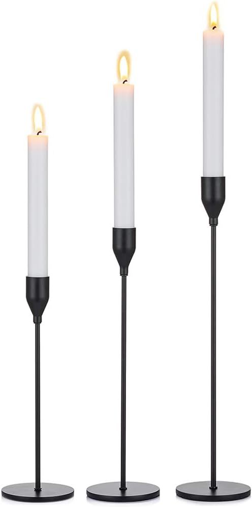 NUPTIO Candle Holder Candlestick Holders Black Candle Holders for Table Centerpiece, Taper Candle... | Amazon (US)