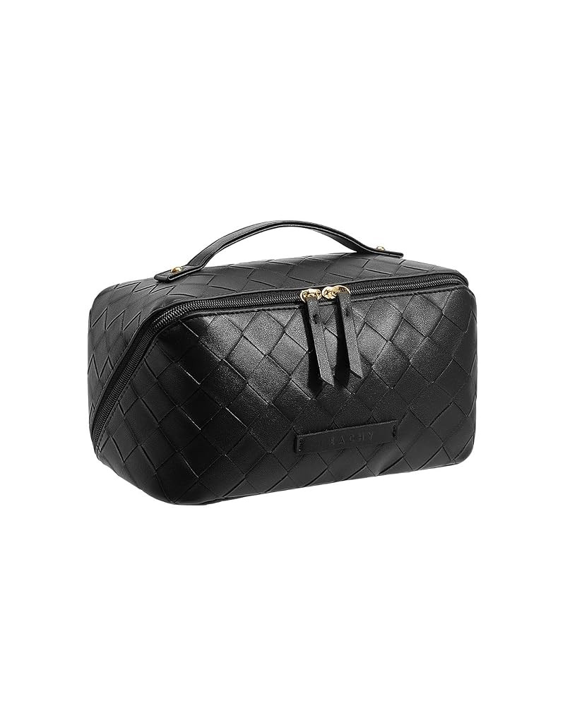 EACHY Travel Makeup Bag,Large Capacity Cosmetic Bags for Women,Waterproof Portable Pouch Open Fla... | Amazon (US)
