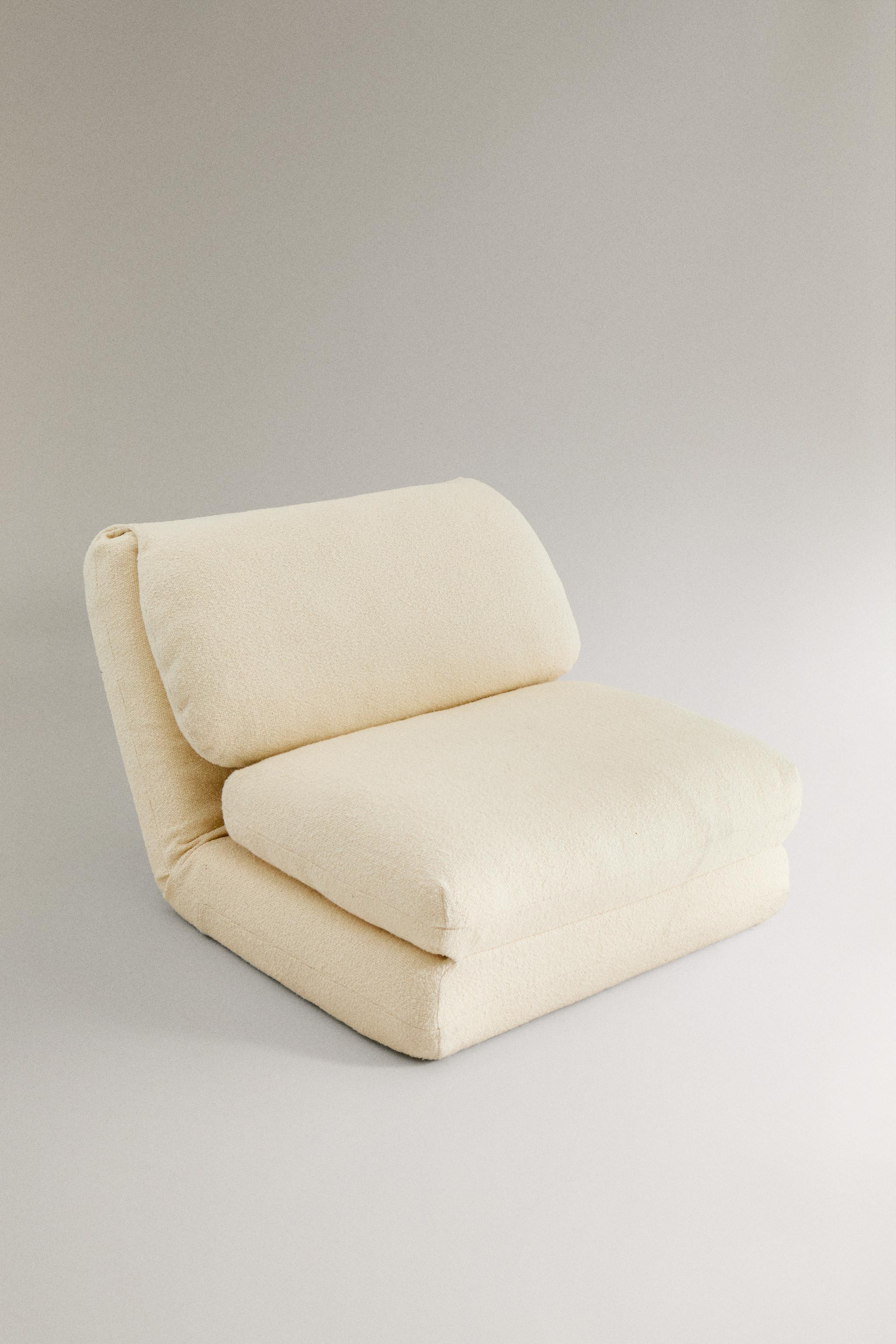 BOUCLÉ FOLDING LOUNGE CHAIR | Zara US