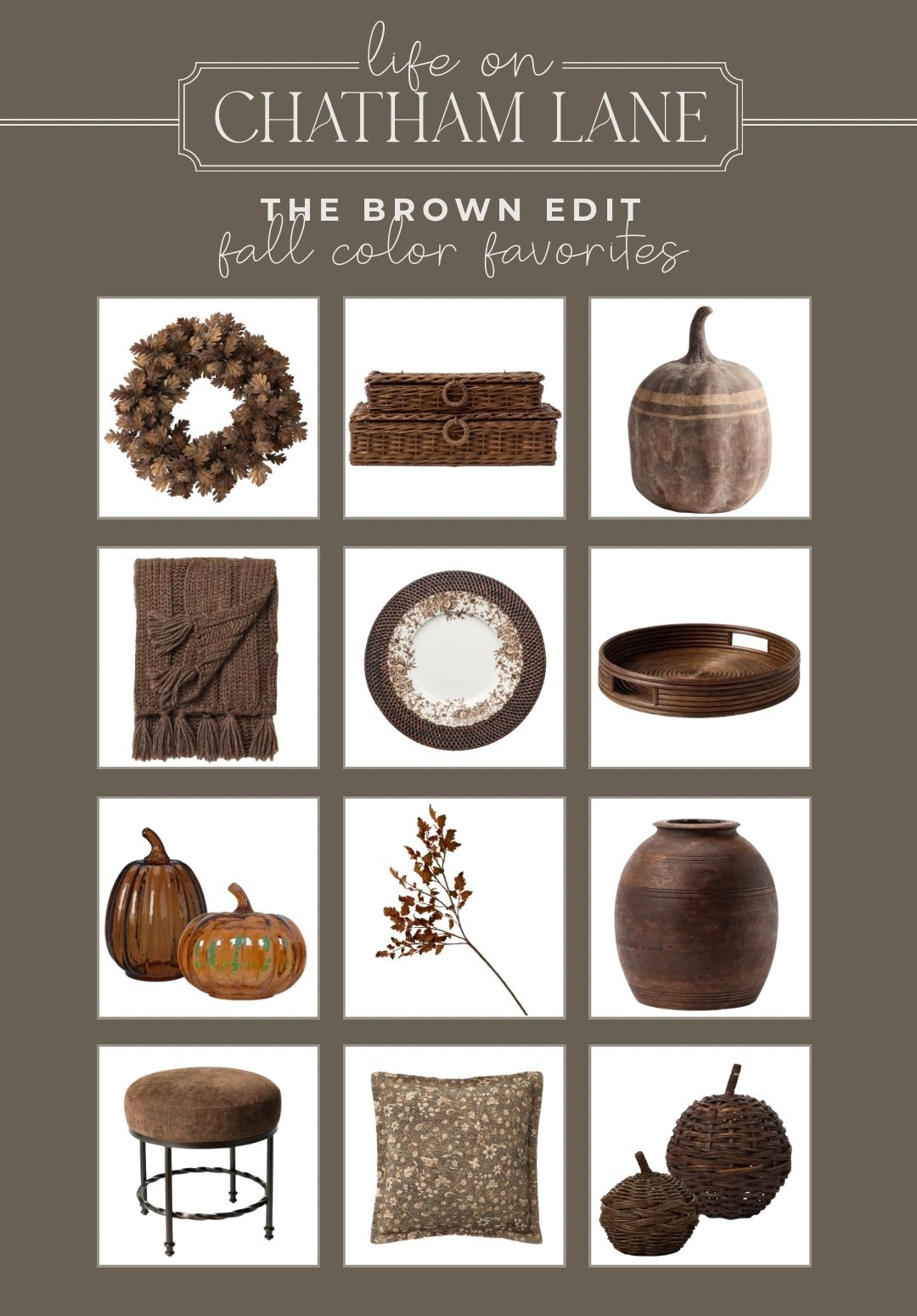 The brown edit 🤎 Sharing some of my favorite fall finds in those warm, rich brown tones I love this time of year. So many pretty pieces to add a cozy touch for fall!

#LTKHome #LTKSeasonal