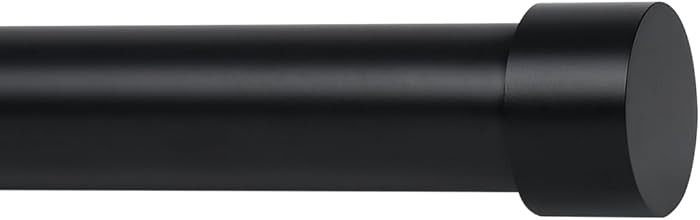 Ivilon Window Curtain Rod End Cap - 1 inch Pole. 120 to 240 Inch. Black | Amazon (US)