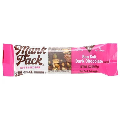 Munk Pack, Nut & Seed Bar, Sea Salt Dark Chocolate, 1.23 oz (35 g) | iHerb
