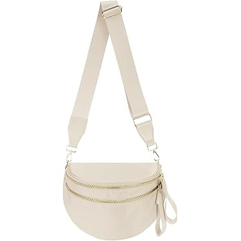 Pure Colour Crossbody Bag Bum Bag for Women,Spacious Purse Fanny Packs Belt Bag,Oversized Bum Bag... | Amazon (US)