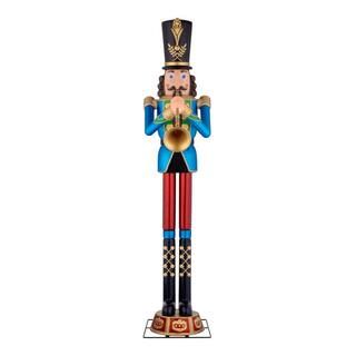 Home Accents Holiday 8 ft Trumpeting Nutcracker Holiday Yard Decoration 22SV23302 - The Home Depo... | The Home Depot