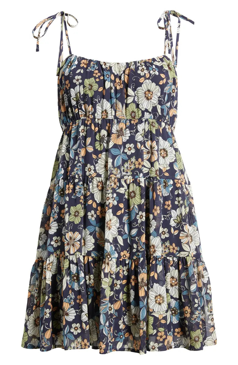 Ditsy Floral Tiered Minidress | Nordstrom
