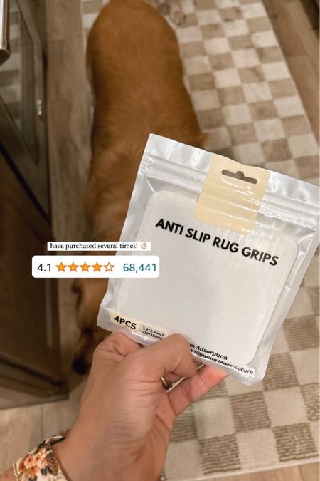Anti slip rug grips I love from Amazon! 🤎👌🏼 they suction to the ground & can be moved around! 

Home finds / Amazon / home decor / Holley Gabrielle 

#LTKfindsunder50 #LTKhome