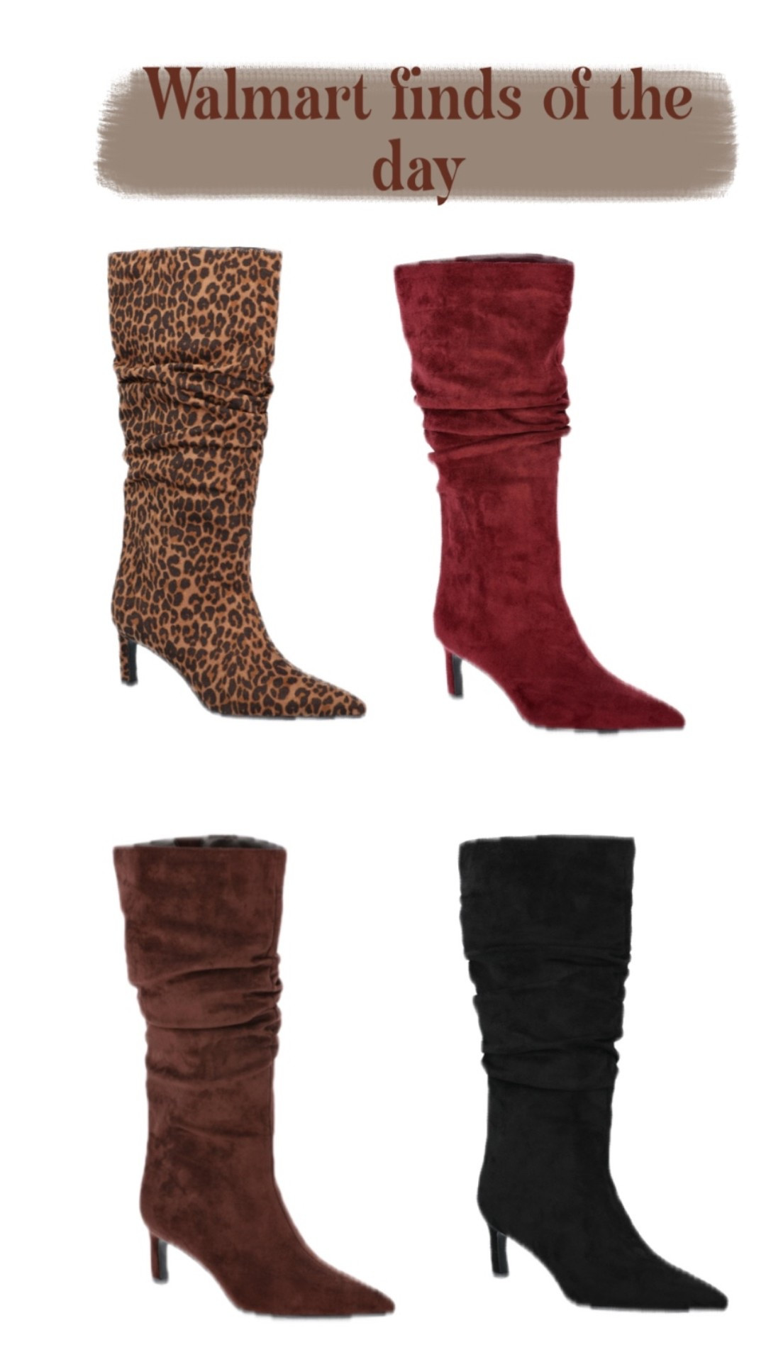 I love that Walmart now carries most of their boots in wide calf options as well and these come in those options

#LTKShoeCrush #LTKFindsUnder50 #LTKStyleTip