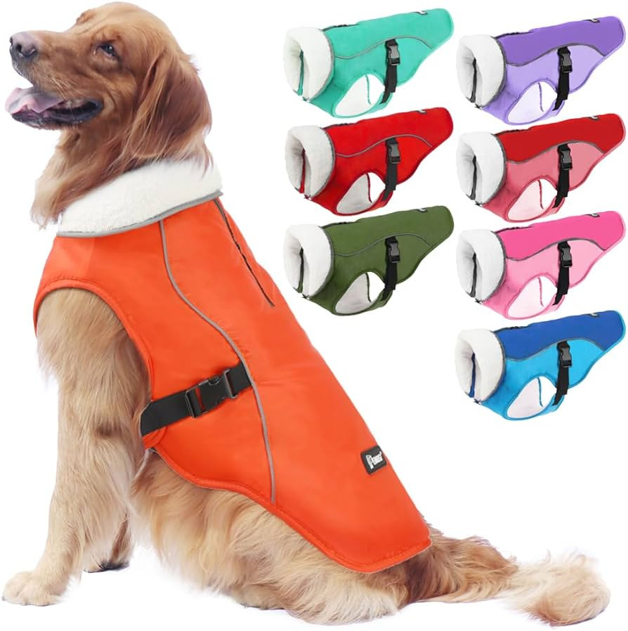 EMUST Winter Dog Jacket, Windproof Dog Apparel for Cold Weather, Reflective Winter Coats for Dogs... | Amazon (US)