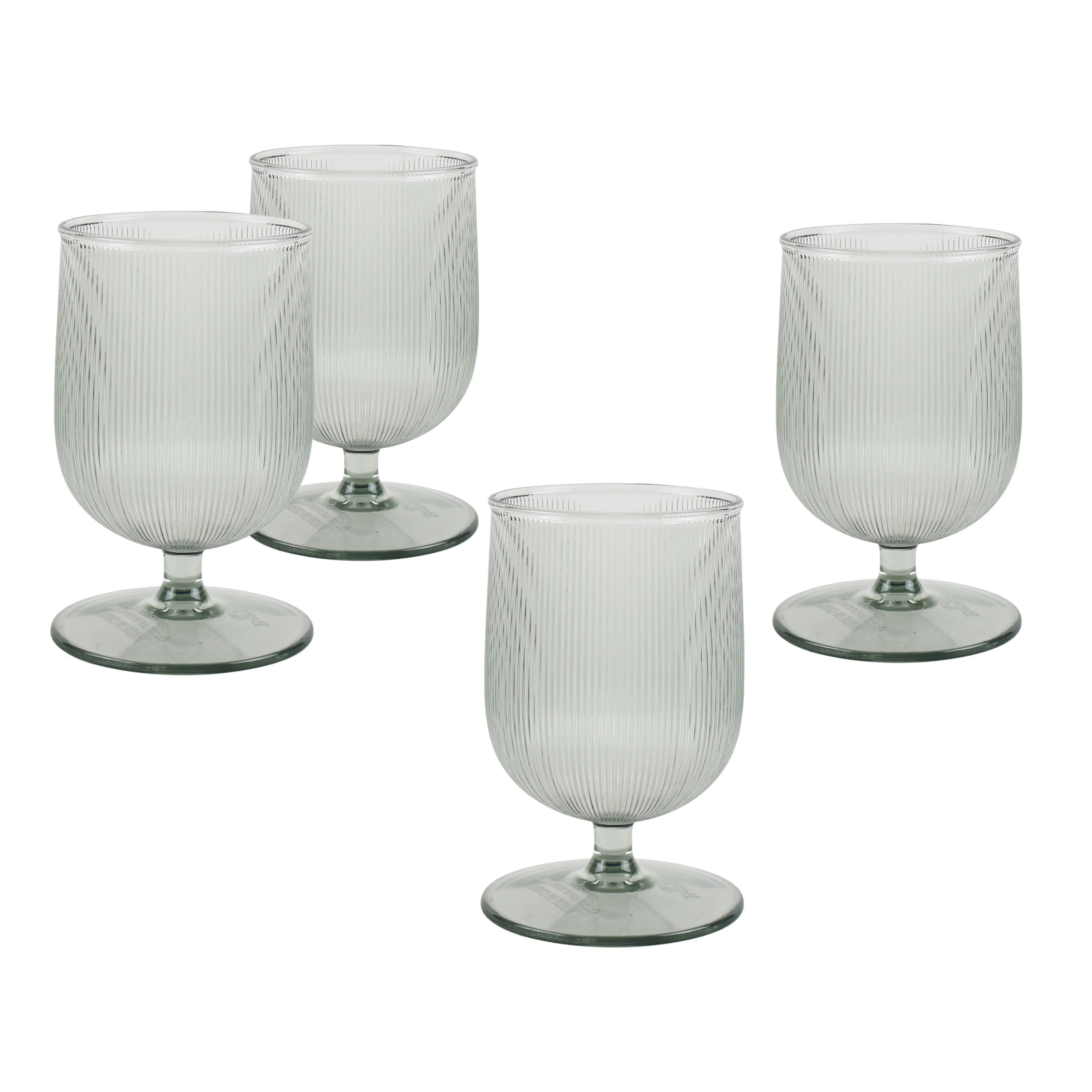 Better Homes & Gardens 4-Piece Green Ribbed Tritan Goblet Set | Walmart (US)