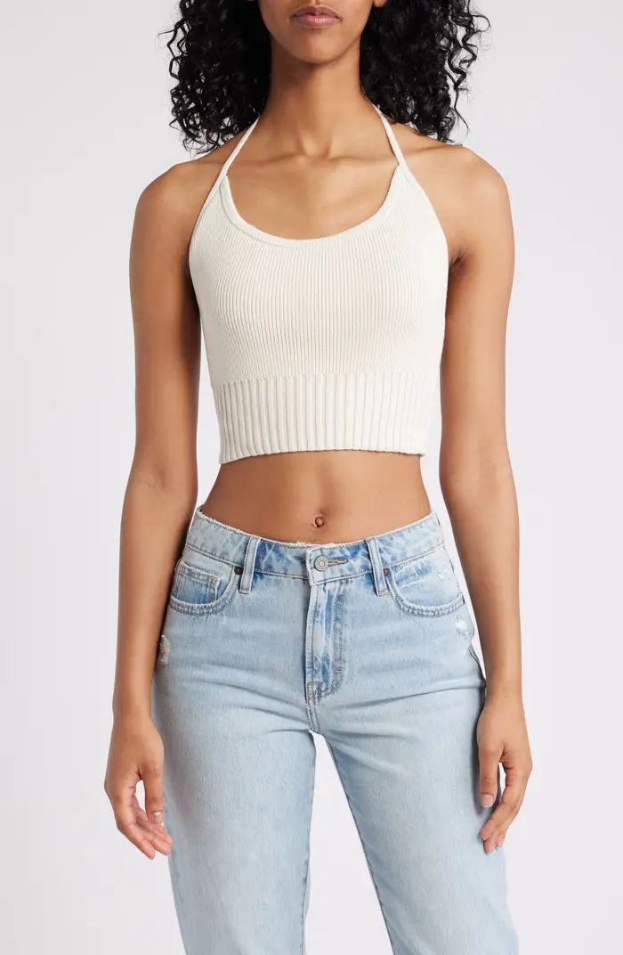 Ayana Cotton Rib Halter Top | Nordstrom