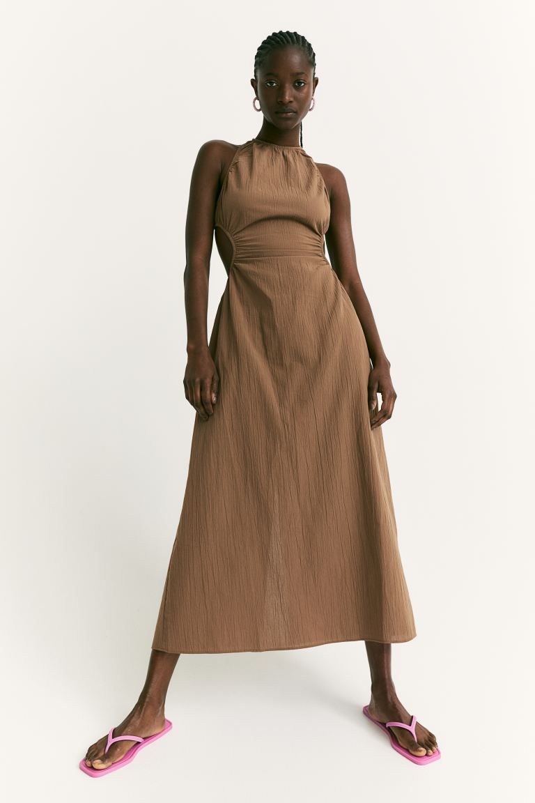 Gathered cut-out dress | H&M (DE, AT, CH, DK, NL, NO, FI)