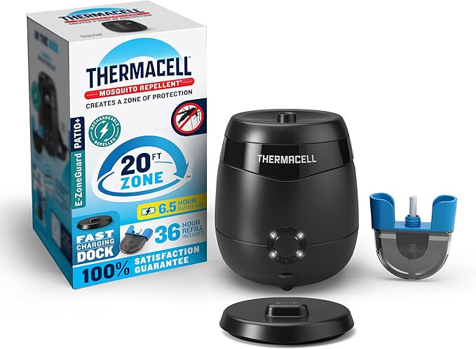 Thermacell Mosquito Repellent E-Series Rechargeable Repeller; Patio Shield 20’ Mosquito Protect... | Amazon (US)