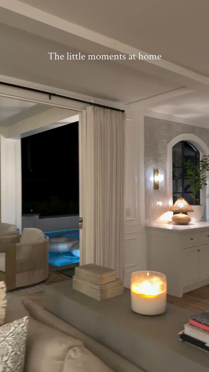 If you’ve ever asked about our kitchen… here’s everything 

PAINT
• Cabinets: Natural Cream (Benjamin Moore) at 25% strength — satin
(we softened the color so it reads as a really light, warm neutral)
• Walls & hood: Chantilly Lace (Benjamin Moore) — satin
• Ceiling: Chantilly Lace — flat

TILE
• Zellige tile in Pure White, 4x4
(It’s definitely not bright white, but that’s what it’s called, it’s or more of a pearly grey ish white) 

COUNTERTOPS
• Polished quartz in Bianca Calore (marble look, low maintenance)

Comment KITCHEN and I’ll send you all the links (floors, lighting, appliances, furniture & decor)