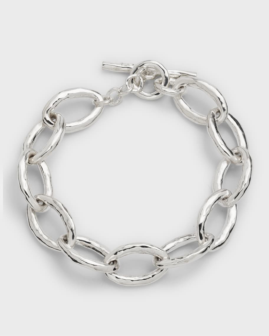 Ippolita Mini Hammered Bastille Link Bracelet in Sterling Silver | Neiman Marcus