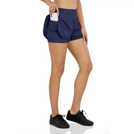 Women s Athletic Shorts High Rise Running Shorts Sporty Shorts Gym Elastic Workout Shorts | Walmart (US)