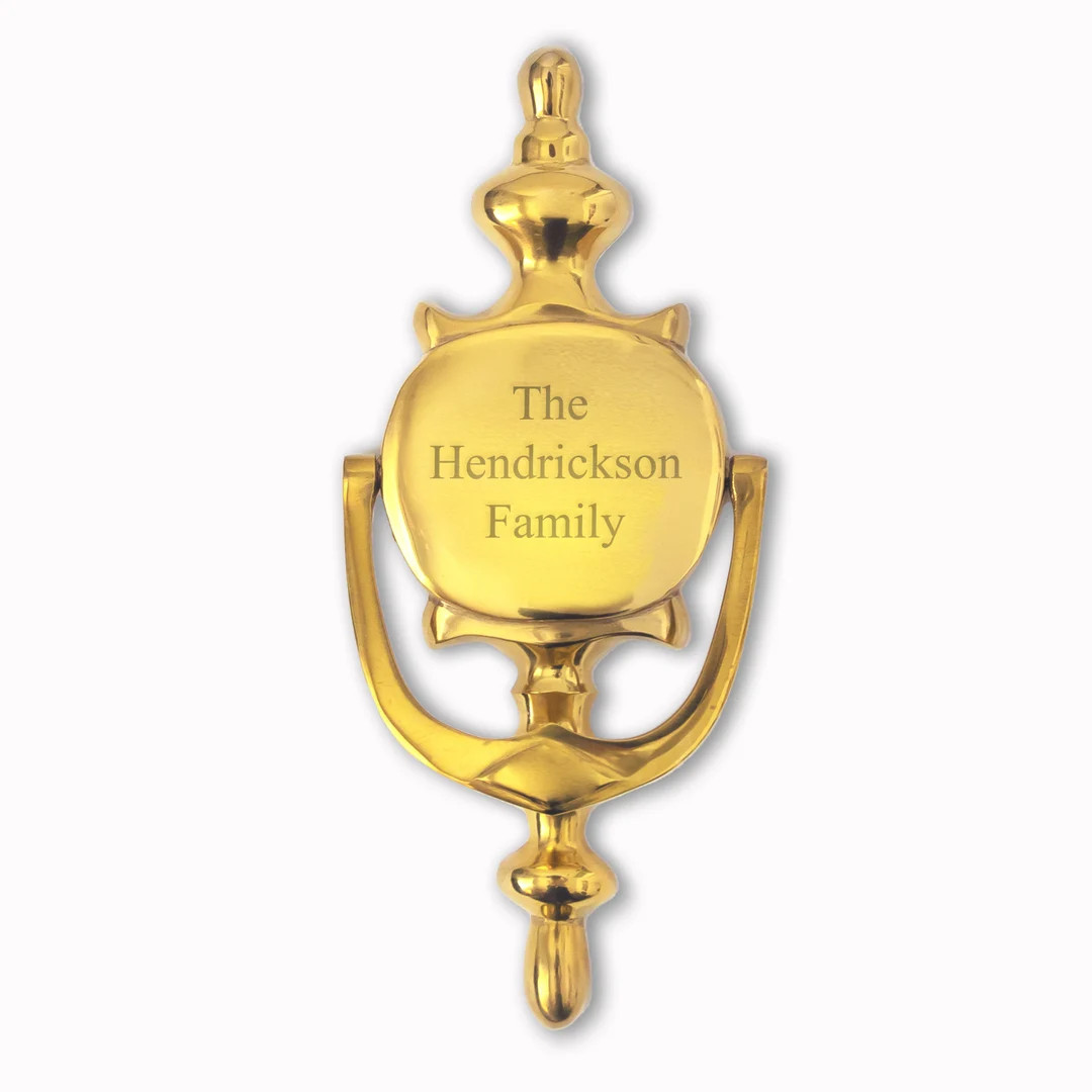 Personalized Brass Door Knocker | Unique Home Gift for Engagement, Wedding and Housewarming | Gif... | Etsy (US)