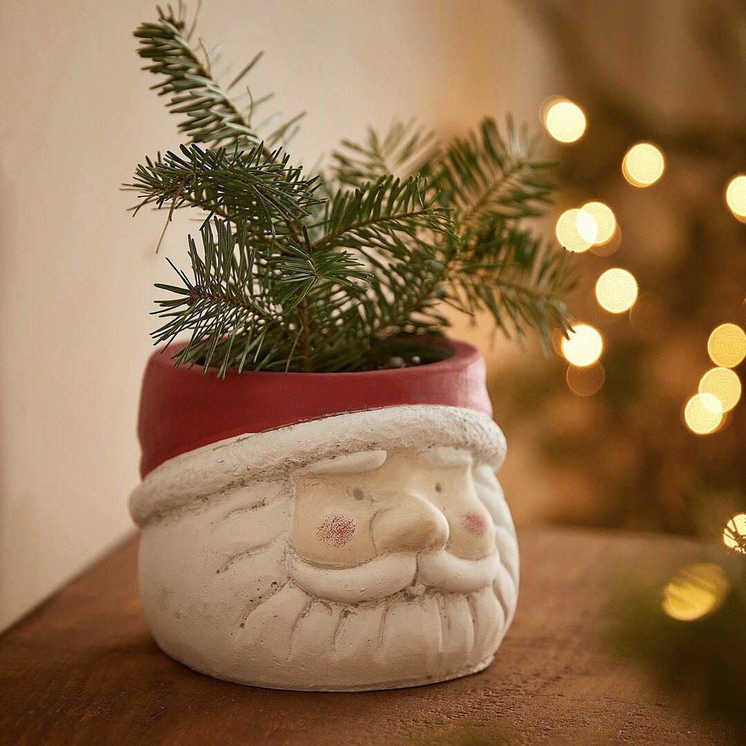 Santa Claus Planter Pot Santa Planter Christmas Planter - Etsy | Etsy (US)