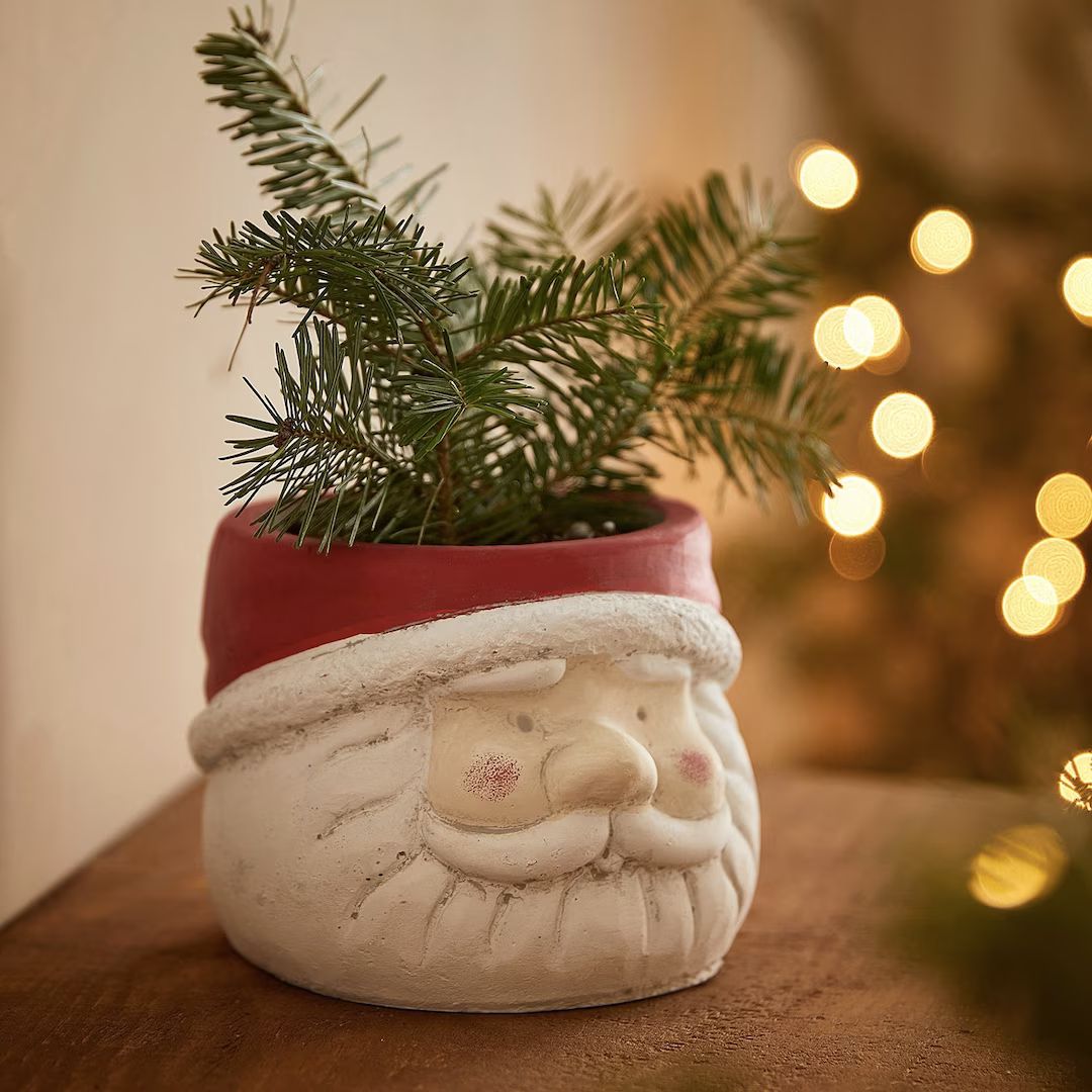 Santa Claus Planter Pot Santa Planter Christmas Planter - Etsy | Etsy (US)