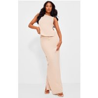 Tall Stone Tailored Maxi Skirt | PrettyLittleThing US