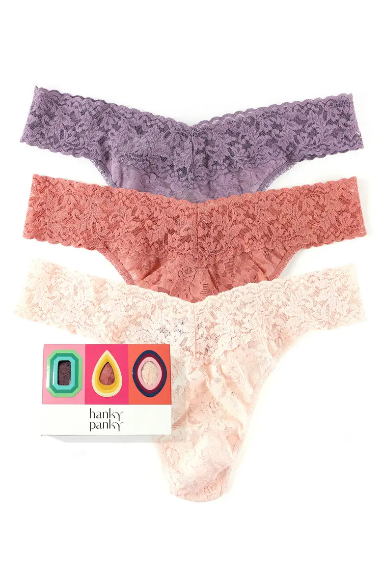 Hanky Panky Holiday Assorted 3-Pack Original Rise Thongs | Nordstrom | Nordstrom