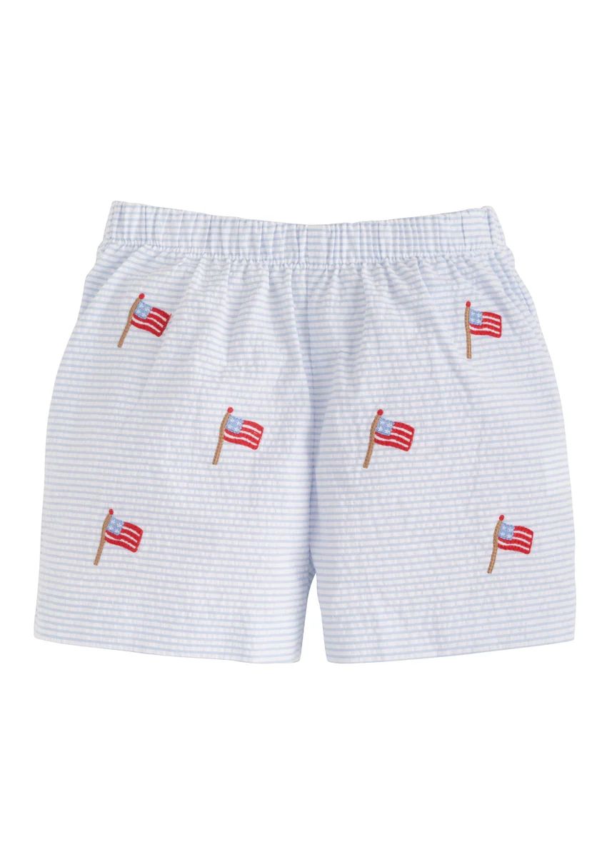 Embroidered Short - Flag | Little English