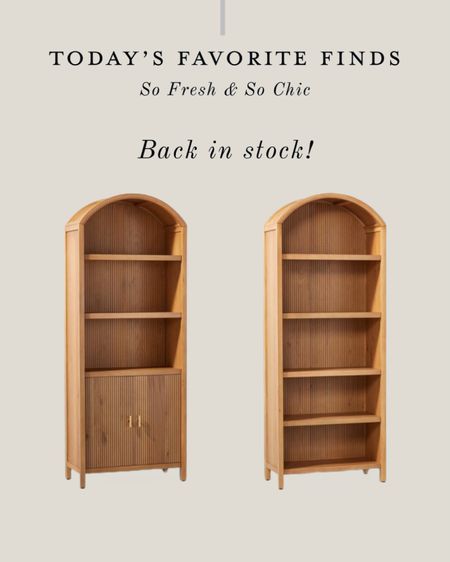 Back in stock! Target grooved wood arched cabinet and bookshelf.
-
Affordable furniture - library shelves - arched bookshelf - wood bookcase - affordable home decor - Threshold - wood cabinet with doors 

#LTKFind #LTKhome