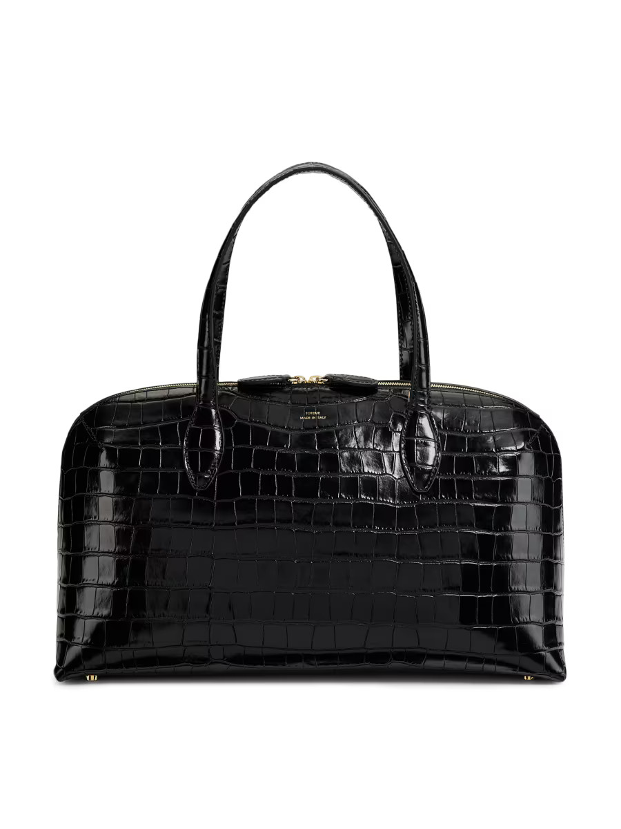 Toteme Medium Croco-Embossed Day Tote | Saks Fifth Avenue | Saks Fifth Avenue