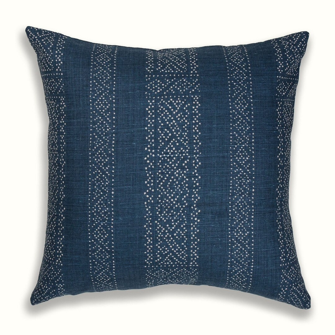 Miguel Pillow Cover in Indigo Designer Pillow Covers - Etsy | Etsy (US)