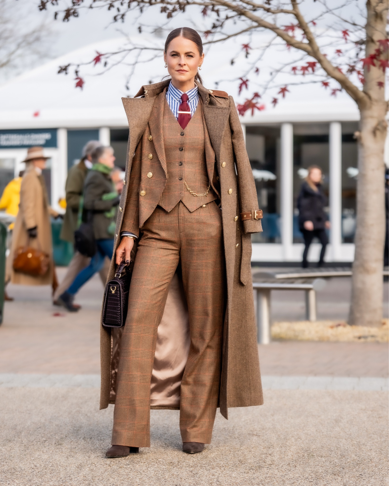 A timeless, tailored look for a day at the races x