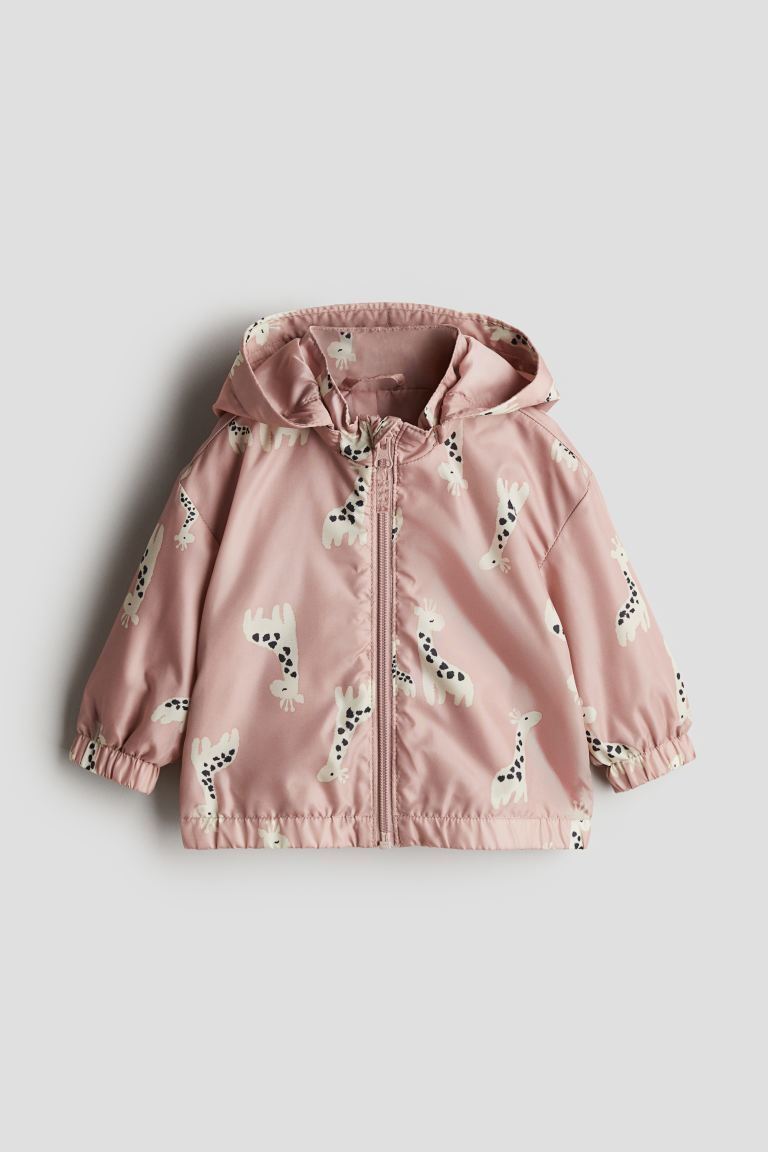 Hooded Jacket - Pink/giraffes - Kids | H&M US | H&M (US + CA)