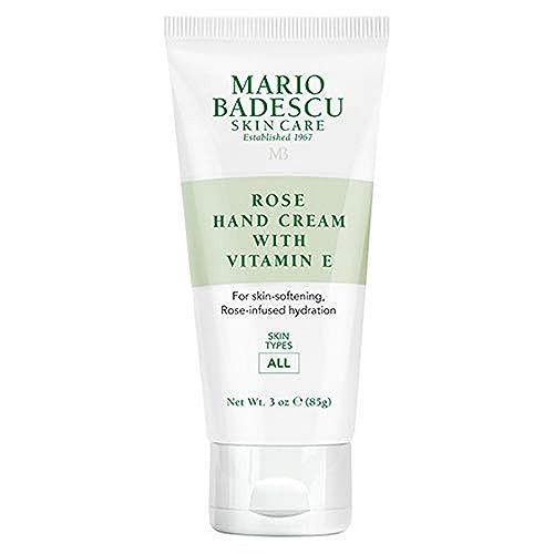 Mario Badescu Rose Hand Cream with Vitamin E for Men and Women, Non-Greasy, Light and Fast-Absorbing Hand Cream for Dry Cracked Hands, Ideal for All Skin Types, 3 Oz | Amazon (US)