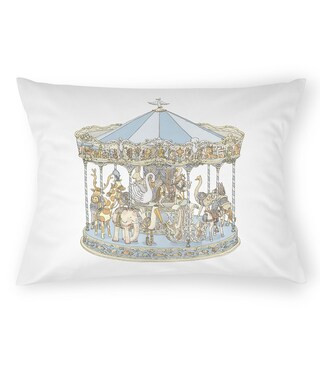 Satin Pink Carousel Print Decorative Nursery Pillow | Dillard's