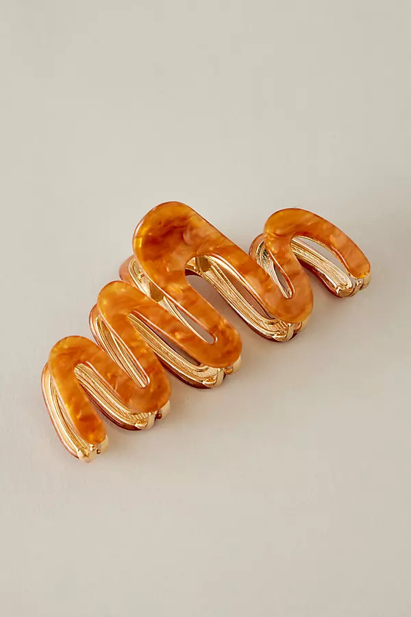 Tort Metal Squiggle Hair Claw Clip | Anthropologie (UK)