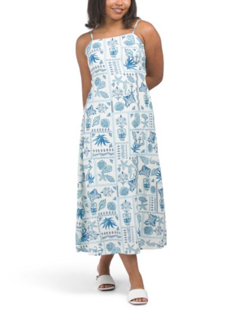 $20 tile print seashell midi dress! Beach vacation summer outfit 

#LTKfindsunder50 #LTKstyletip #LTKSeasonal