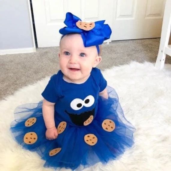 Girls Royal blue cookie tutu for Dress up, Birthday outfit or Halloween Costume, Cookie costume | Etsy (US)