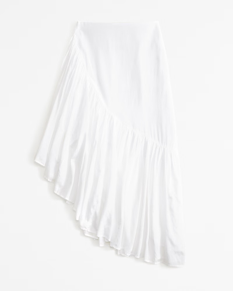 Asymmetrical Ruffle Maxi Skirt | Abercrombie & Fitch (US)