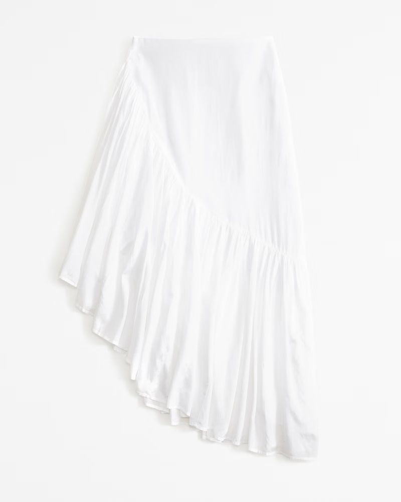 Women's Asymmetrical Ruffle Maxi Skirt | Women's Matching Sets | Abercrombie.com | Abercrombie & Fitch (US)