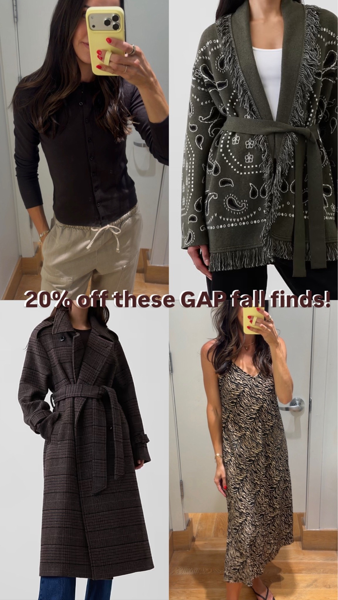 20% off these GAP new pre-fall arrivals 😍😍 I’m wearing my true S in the cardigan (so soft) and size down to XS in the zebra print dress

#LTKSaleAlert #LTKootd #LTKSeasonal