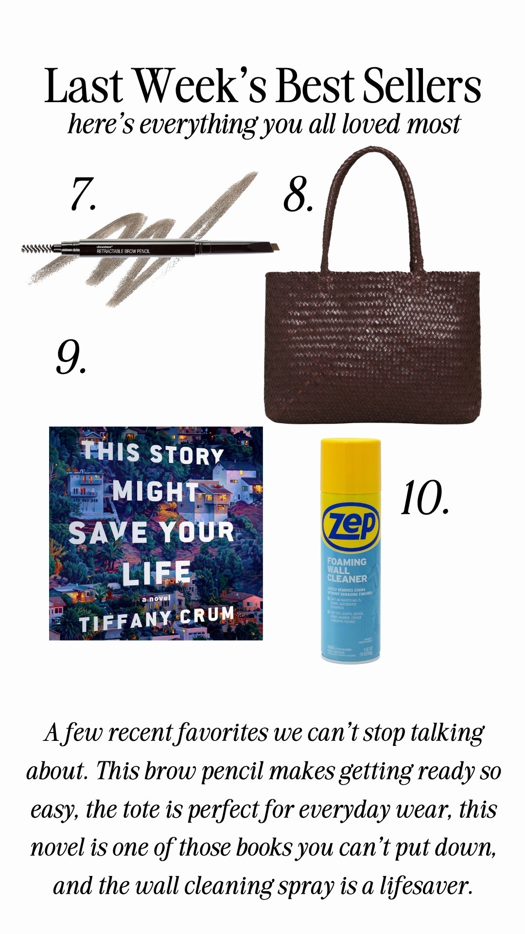 Last weeks bestsellers