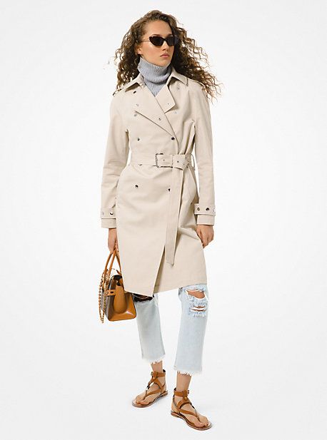 Cotton Twill Trench Coat | Michael Kors US