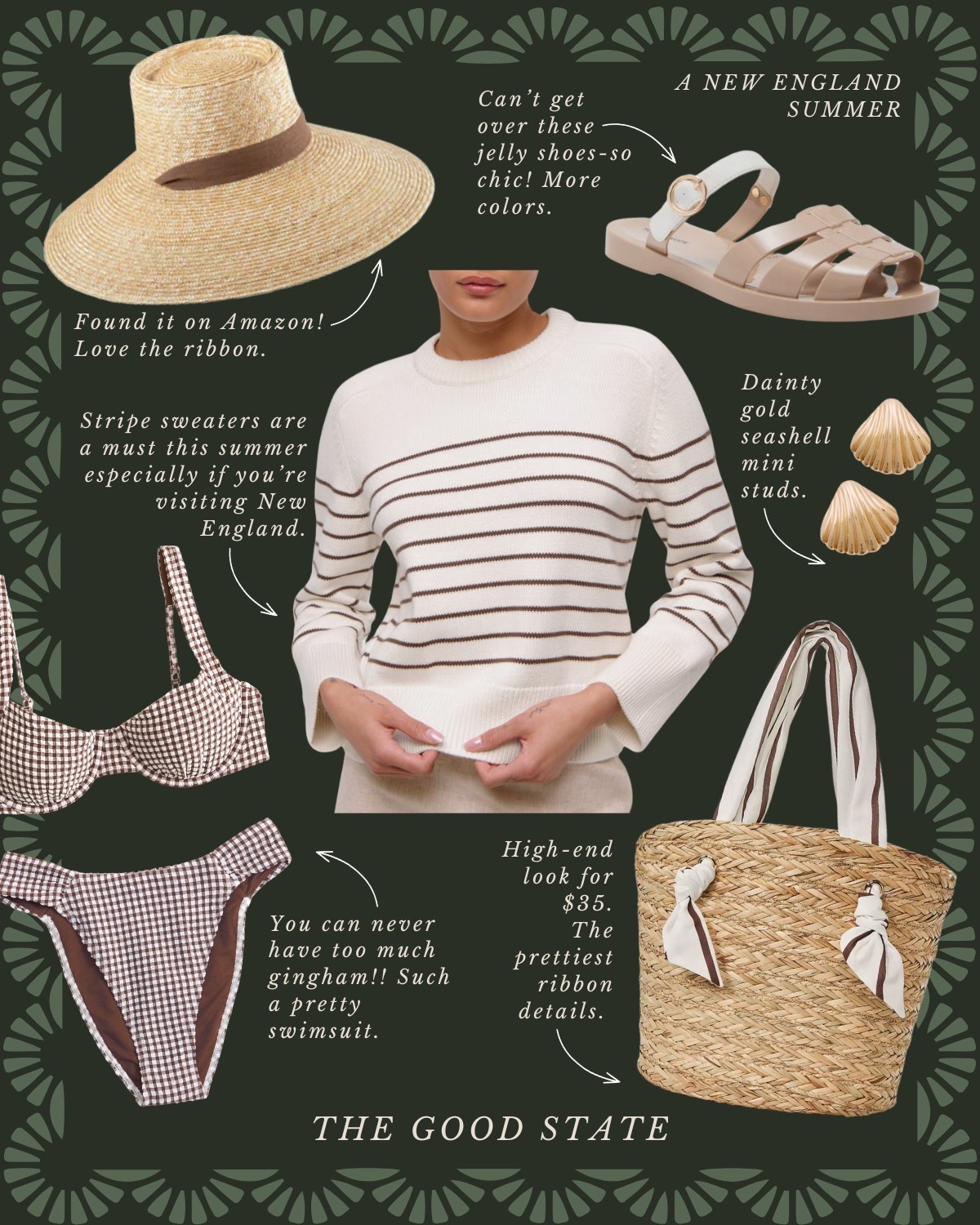 A New England Summer🦞 Save up to 76% today! This collection is for all the girlies living their best life as the summertime sunshine warms their face and the sea breeze blows through their hair. This is for the ones dreaming of evening strolls on Nantucket’s cobblestone roads and endless hydrangeas all around. For the ladies who love all things gingham, a lightweight sweater and all the classic stripes. For the ones who enjoy sailing in Newport, a picnic on the Cape Cod seashore and happy hour in Martha’s Vineyard. This collection is for you🦞 ⚓️ 🧺 

Ootd, outfit idea, style tip, classic style, timeless style striped sweater, quince, J.Crew, J.Crew, factory, target, target fashion, target style, Walmart, Anthropologie, Anthro, Madewell, white dress, spring dress, summer dress, spring fashion, summer fashion, vacation, outfit, Memorial Day sale, Memorial Day, outfit, Fourth of July, outfit, red, white, and blue outfit, gingham dress, quilt dress, organic skin, care, pearl, jewelry, Abercrombie, and Fitch, Tuckernuck, Madewell, H&M, Amazon, Amazon style, farmers market outfit, sissy light hat, dolce vita, women’s shoes, raffia bags, wedding guest dress, graduation dress, wedding guest, Lauren England, the good state

#LTKSaleAlert #LTKFindsUnder50 #LTKStyleTip