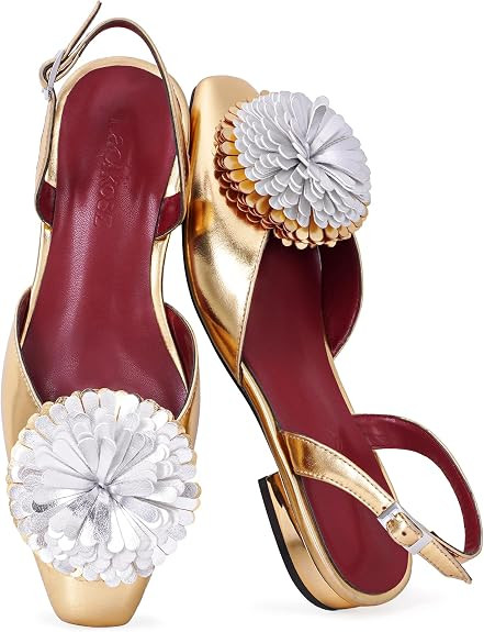 LACIKOSZ Floral Flat Sandals for Women Comfortable Walking Strappy Sandals | Amazon (US)