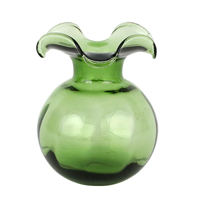 HIBISCUS GLASS BUD VASE, DARK GREEN | Mason Maison