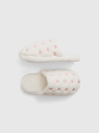 Kids Sherpa Heart Slippers | Gap (US)