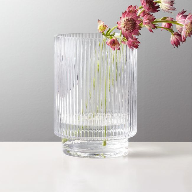 Dina Fluted Glass Vase | CB2
