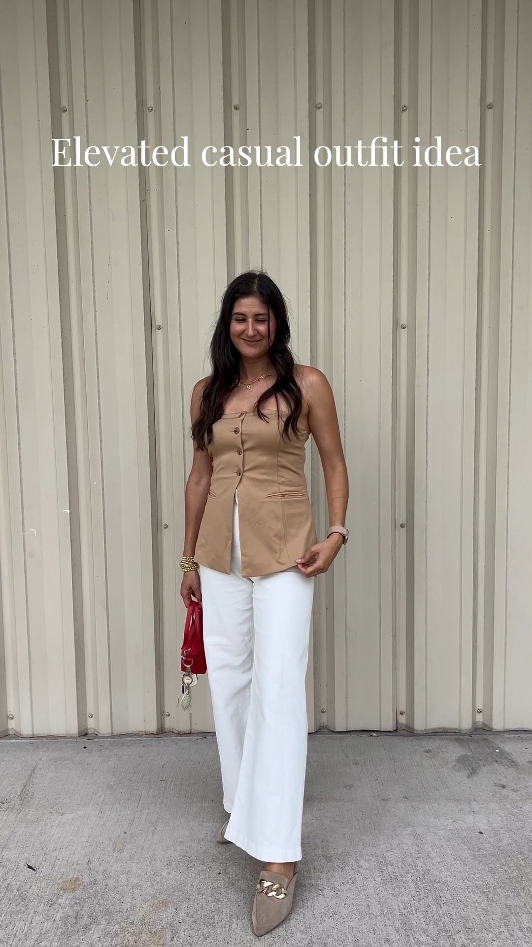 I love this sleeveless top. It’s an easy way to elevate your jeans. I added some slides for a more polished look. ￼

#LTKootd #LTKValentine #LTKWorkwear