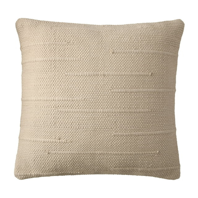 Better Homes & Gardens Gianna Taupe Cotton Chindi 24" x 24" Pillow by Dave & Jenny Marrs - Walmar... | Walmart (US)