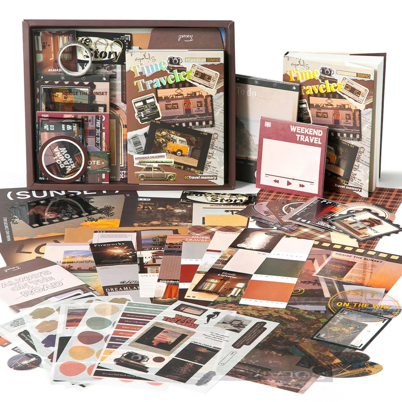 Linder Group Inc Scrapbook Supplies Kit 351 pcs Vintage Aesthetic Junk Journal Kit with A6 Grid Notebook Scrapbooking Paper Stickers Frames Washi | Lowe's
