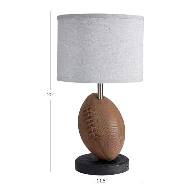 Football Table Lamp with USB | Pottery Barn Teen | Pottery Barn Teen