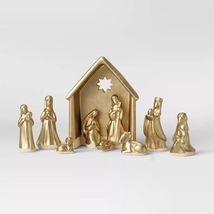 Gold Nativity Scene Figural - Threshold&#8482; | Target